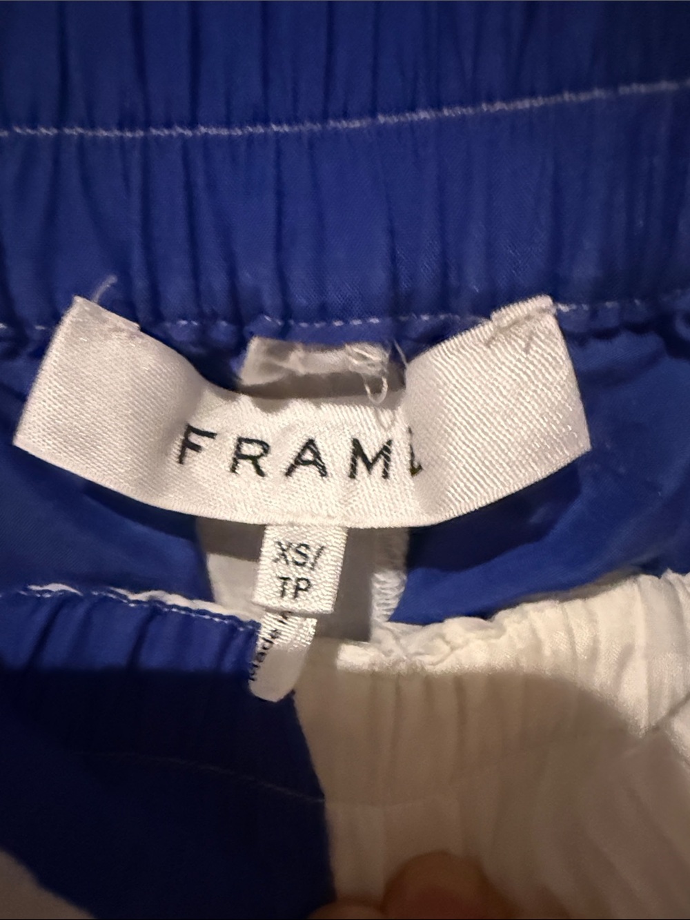 Frame Denim Blue and White Abstract Two-Piece Set - Picture 3 of 4
